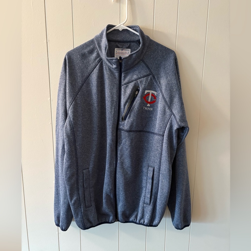 MLB Blue Lightweight Shirt Jacket Pullover Sweatshirt Large Minnesota Twins fall